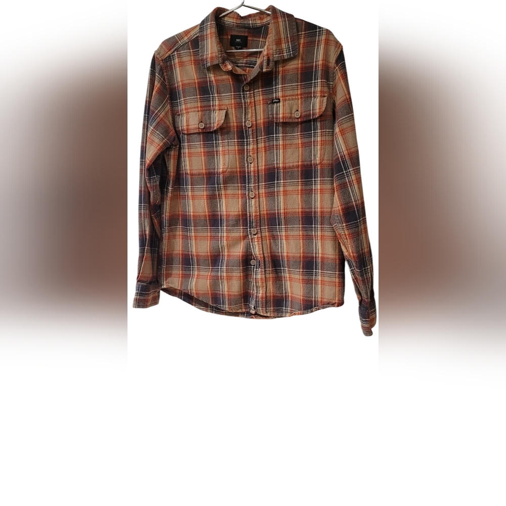 Obey Men's  Plaid Shirt. Size M